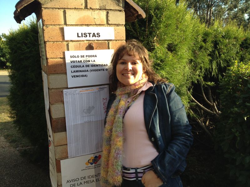 Rina Rivas, primera venezolana en votar en Australia